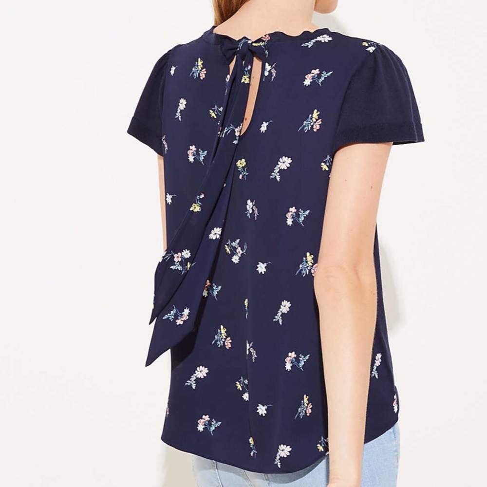 Guc, Loft navy floral swing back sweater